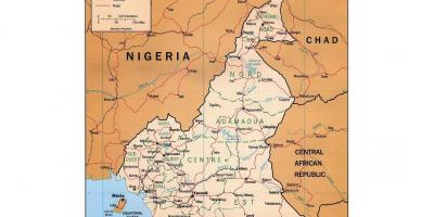 Карта Паўднёвага Камеруна