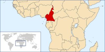 Карта размяшчэння Камерун 