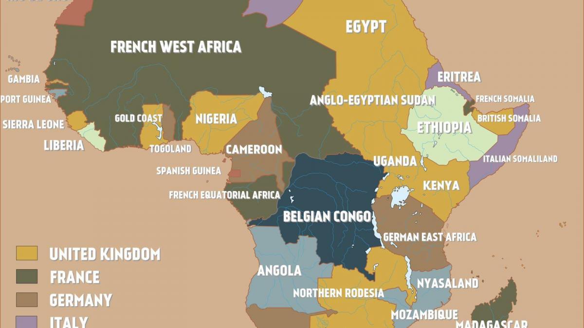 Карта брытанскі Камерун